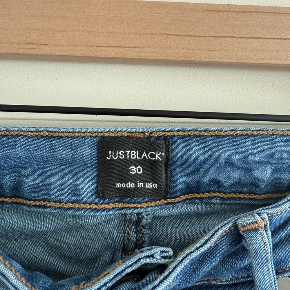 Just Black Denim Skinny Jeans Dark Wash Size 30 - Picture 4 of 5